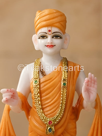 Swami Narayan Jain Gods 15" Vietnam Pure White Marble Idol