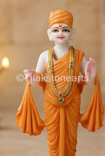 Swami Narayan Jain Gods 15" Vietnam Pure White Marble Idol