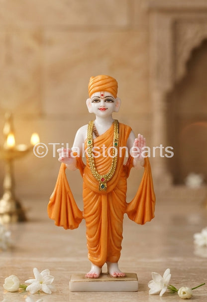Swami Narayan Jain Gods 15" Vietnam Pure White Marble Idol