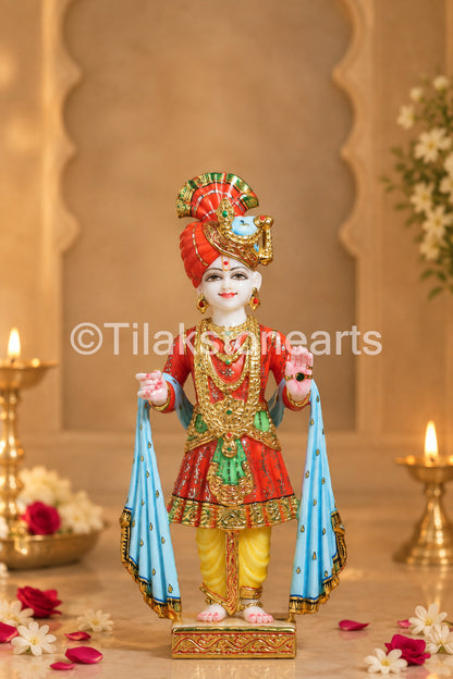 Swami Narayan Jain Gods 15" Vietnam Pure White Marble Idol