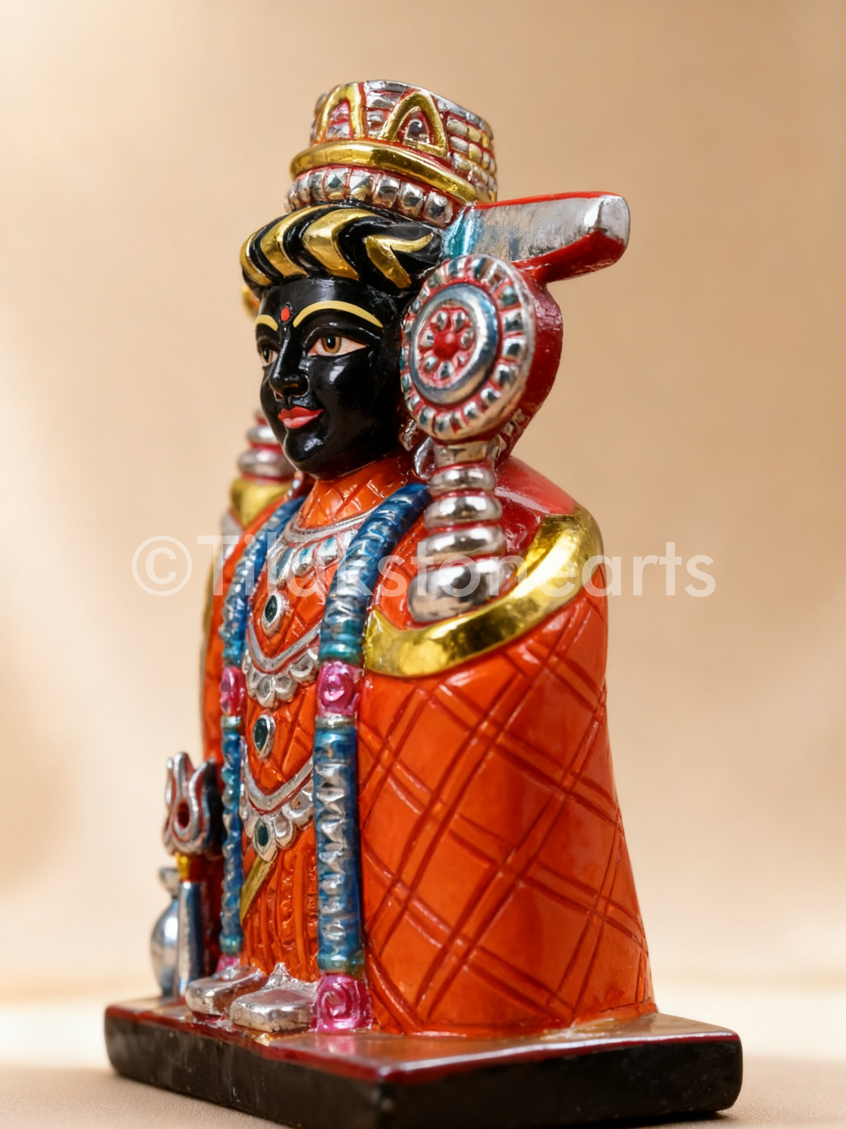Kali Mata 9" Natural Black Marble Idol