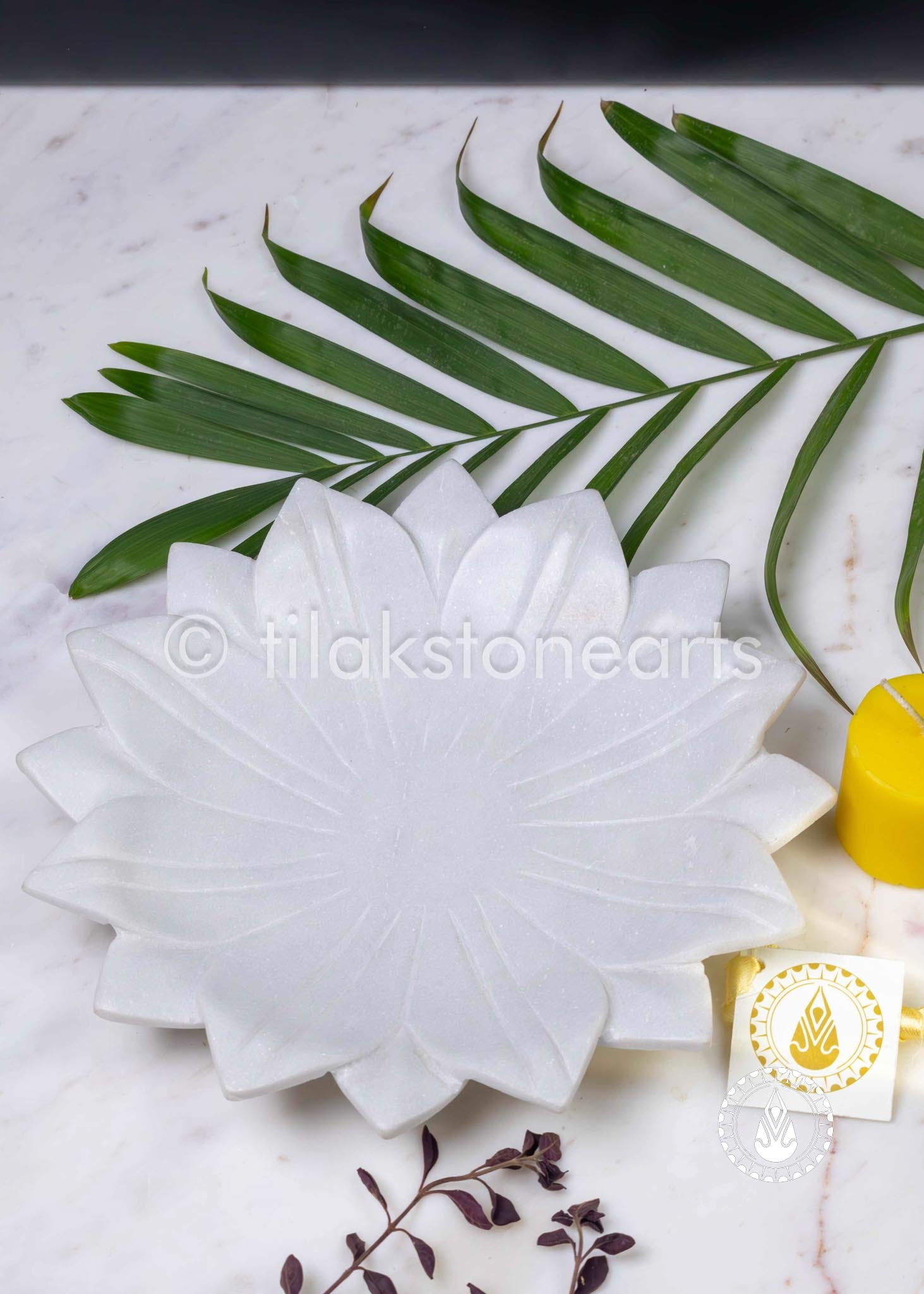 Flower Urli 10" | Indian White