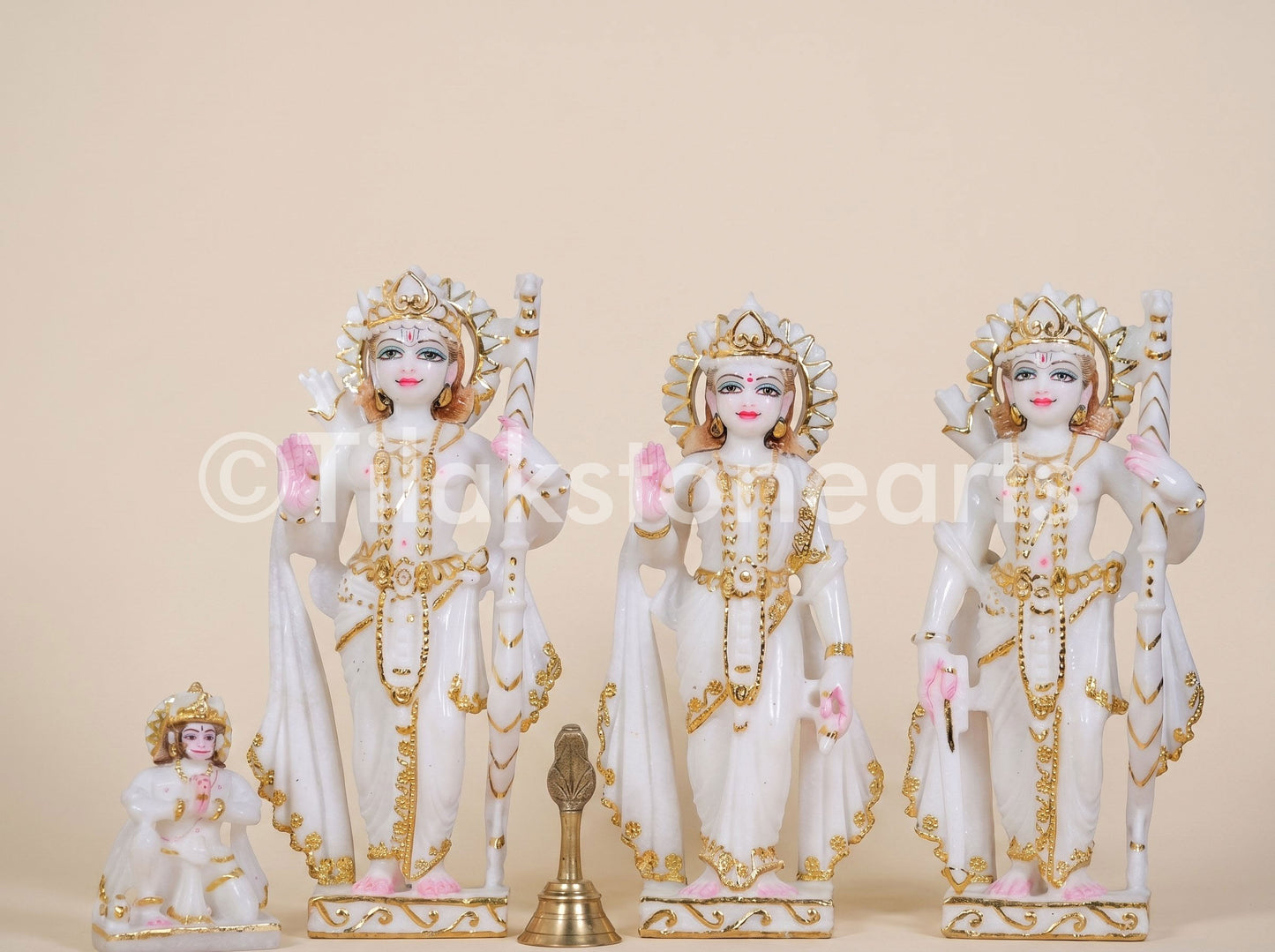 Ram Darbar 12" Vietnam Pure White Marble Idol