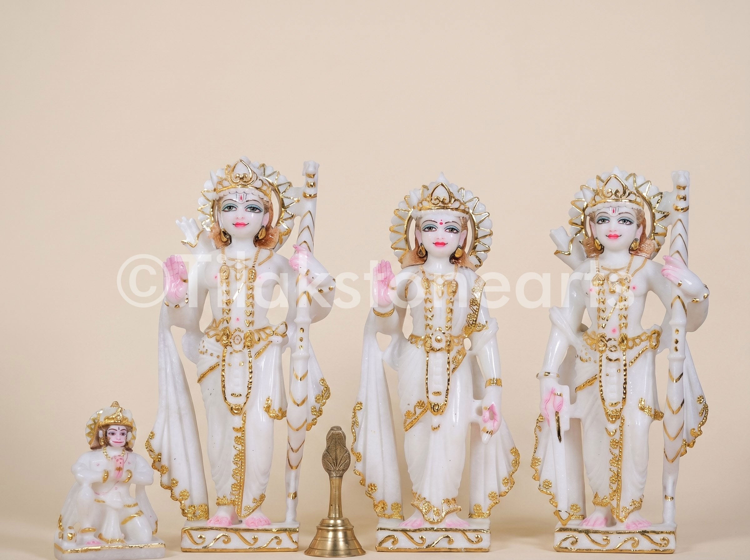 Ram Darbar 12" Vietnam Pure White Marble Idol