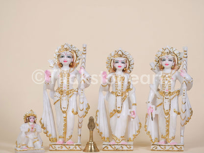 Ram Darbar 12" Vietnam Pure White Marble Idol
