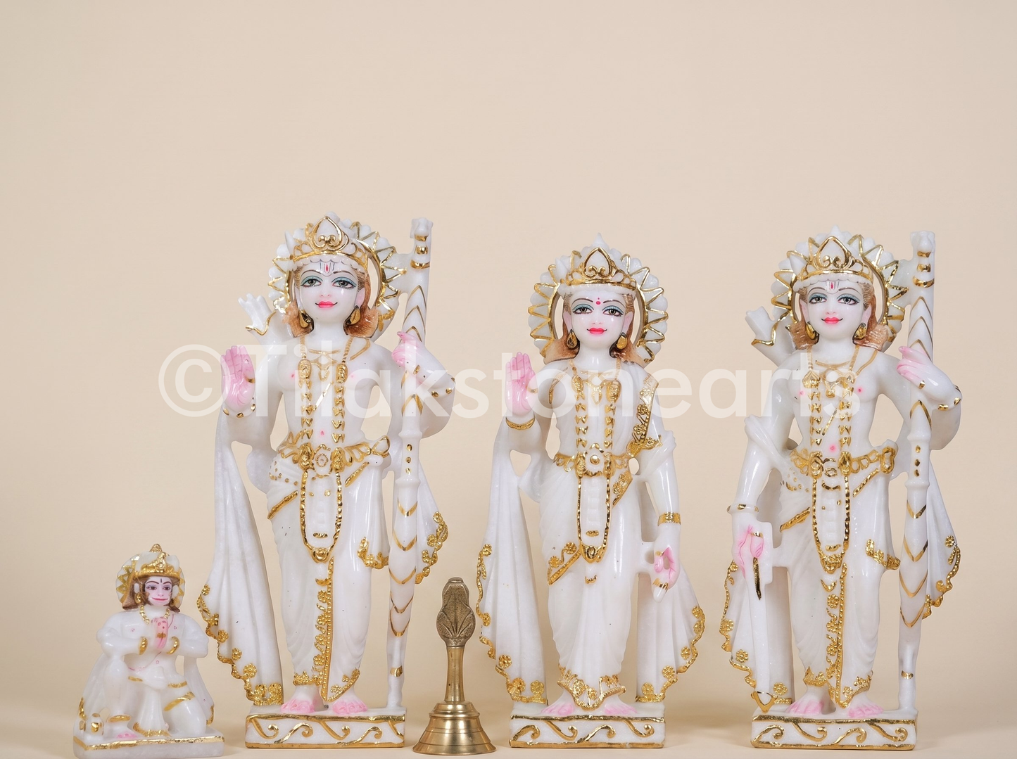 Ram Darbar 12" Vietnam Pure White Marble Idol