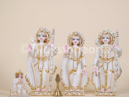Ram Darbar 12" Vietnam Pure White Marble Idol