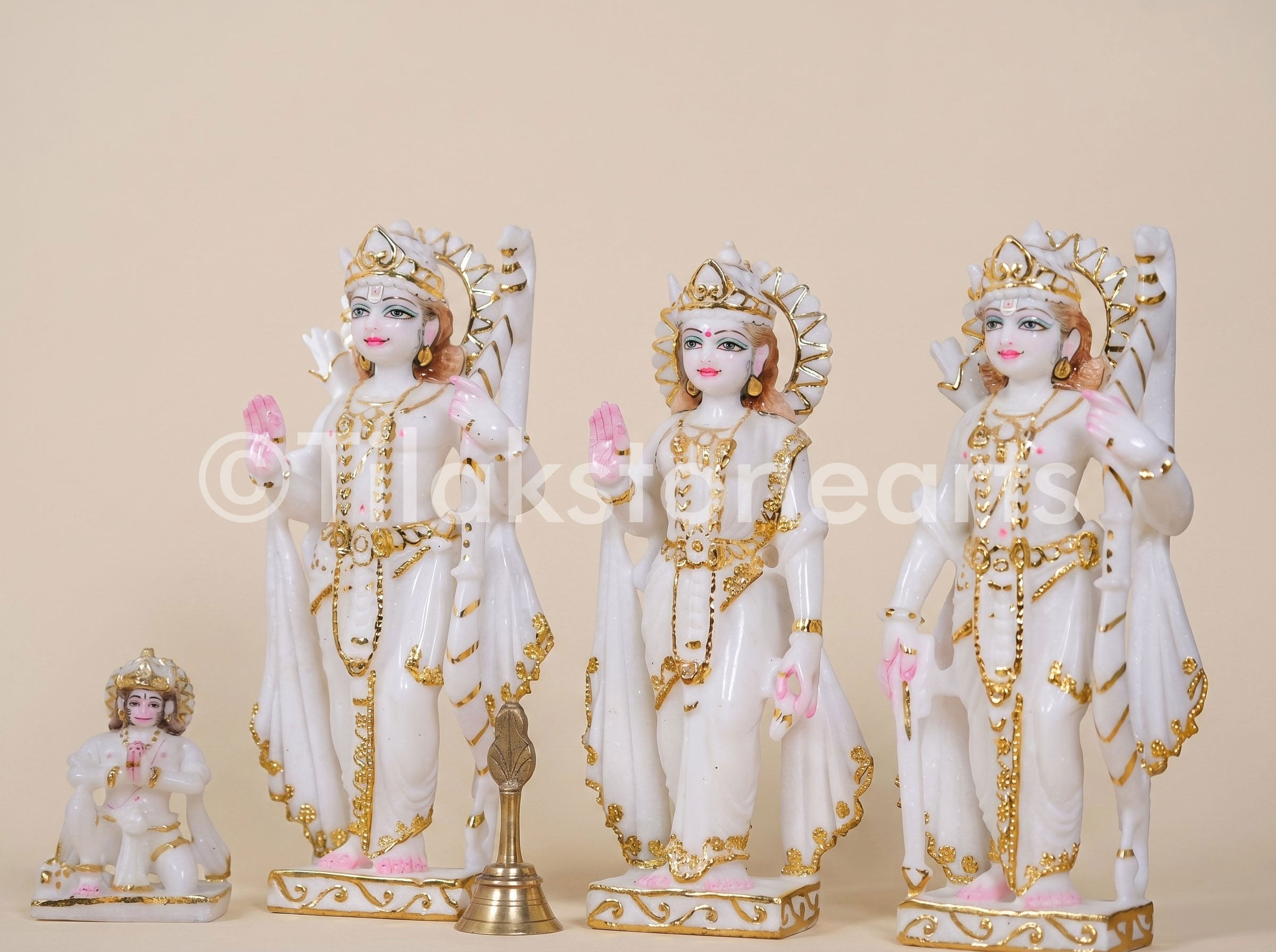 Ram Darbar 12" Vietnam Pure White Marble Idol