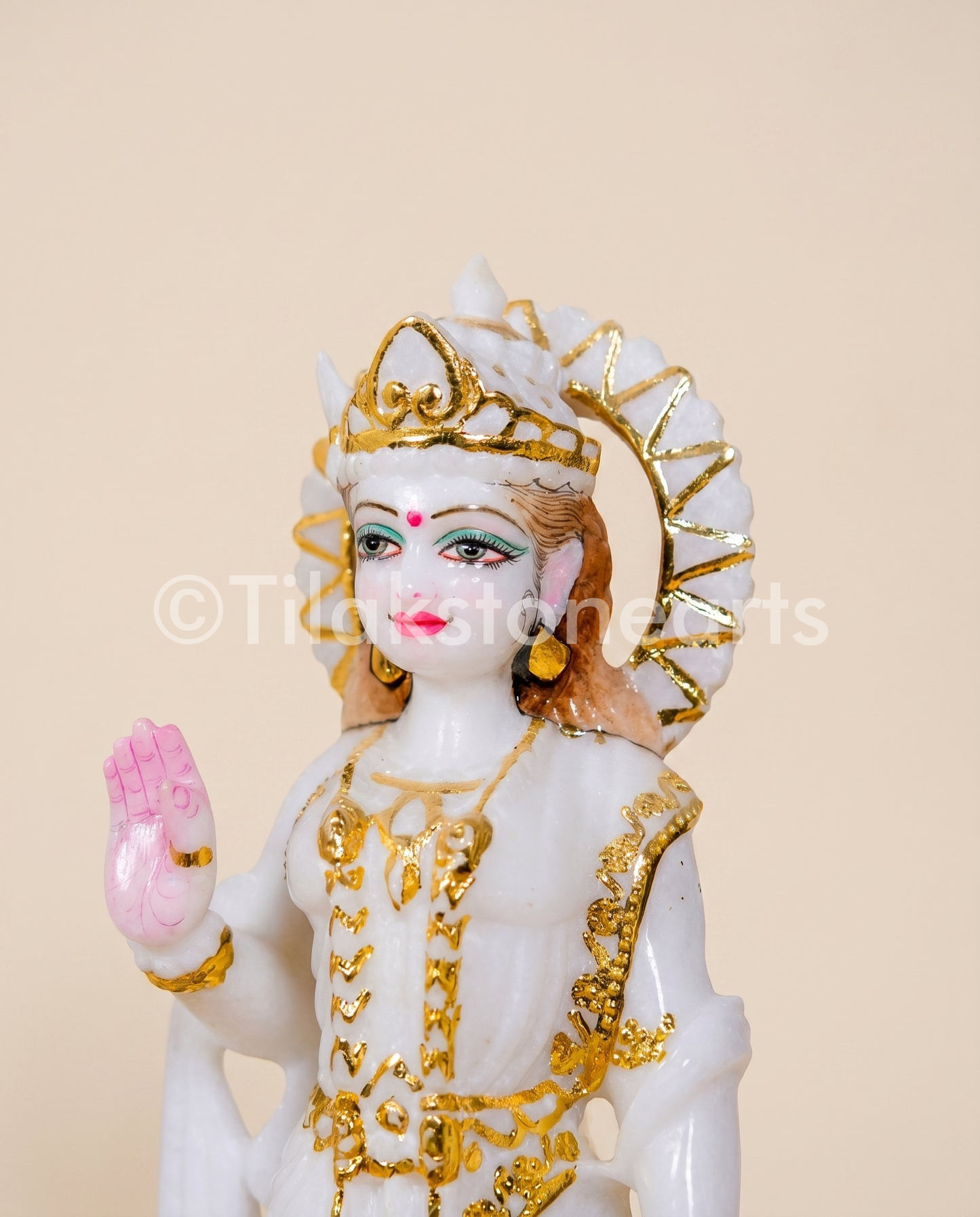Ram Darbar 12" Vietnam Pure White Marble Idol