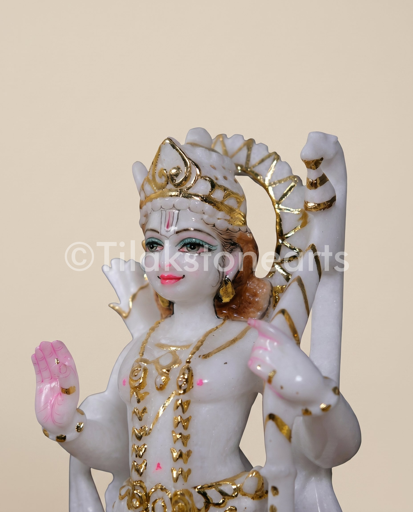 Ram Darbar 12" Vietnam Pure White Marble Idol