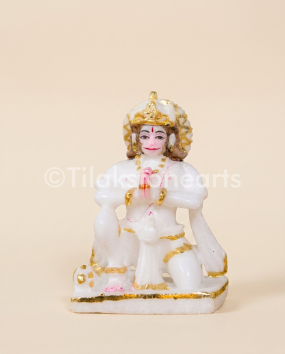 Ram Darbar 12" Vietnam Pure White Marble Idol