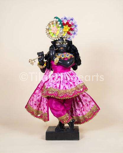 Banke Bihari 18” Natural Midnight Black Stone Idol