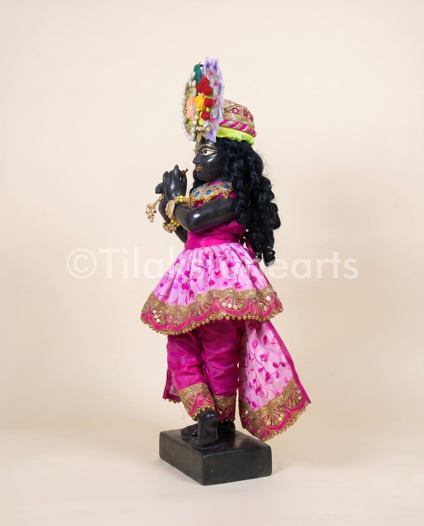 Banke Bihari 18” Natural Midnight Black Stone Idol
