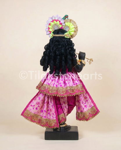 Banke Bihari 18” Natural Midnight Black Stone Idol