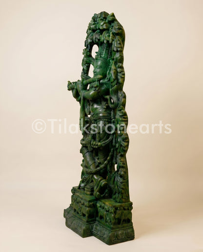 Lord Krishna 42” Natural Jade Onyx Stone Idol