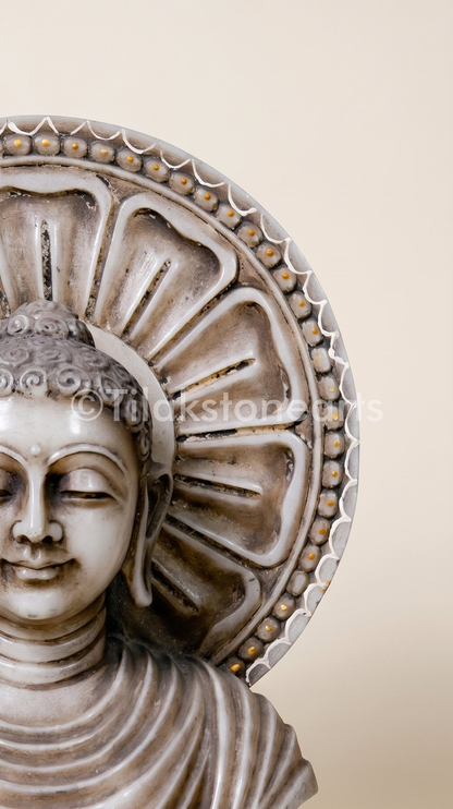 Antique Buddha Idol 31" Antique Marble