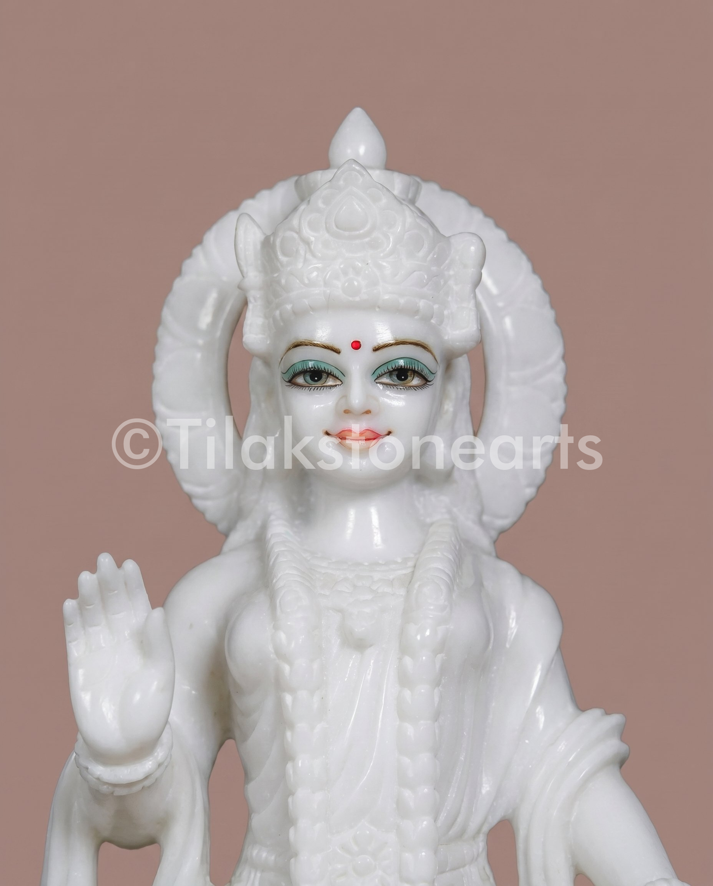 Ram Darbar 18" Vietnam Pure White Marble Idol
