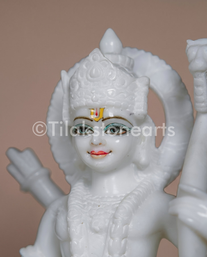 Ram Darbar 18" Vietnam Pure White Marble Idol