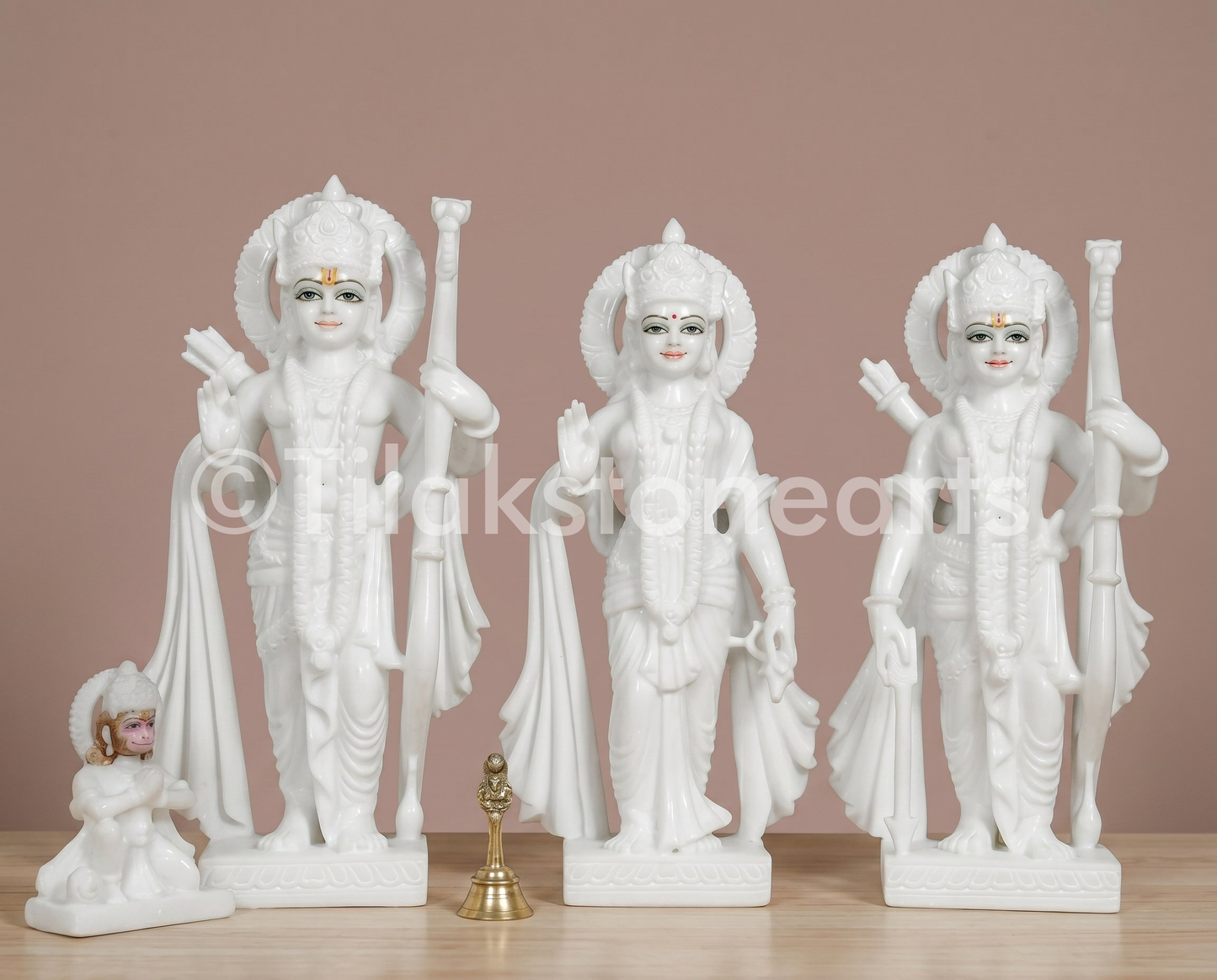 Ram Darbar 18" Vietnam Pure White Marble Idol