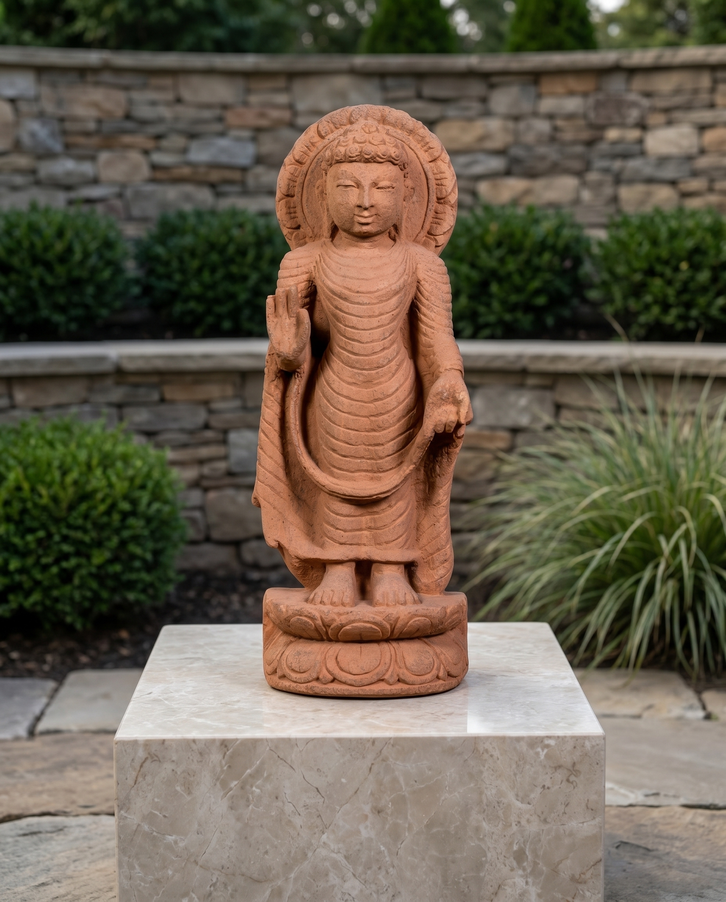 Buddha 19" Pure Natural Sandstone Idol