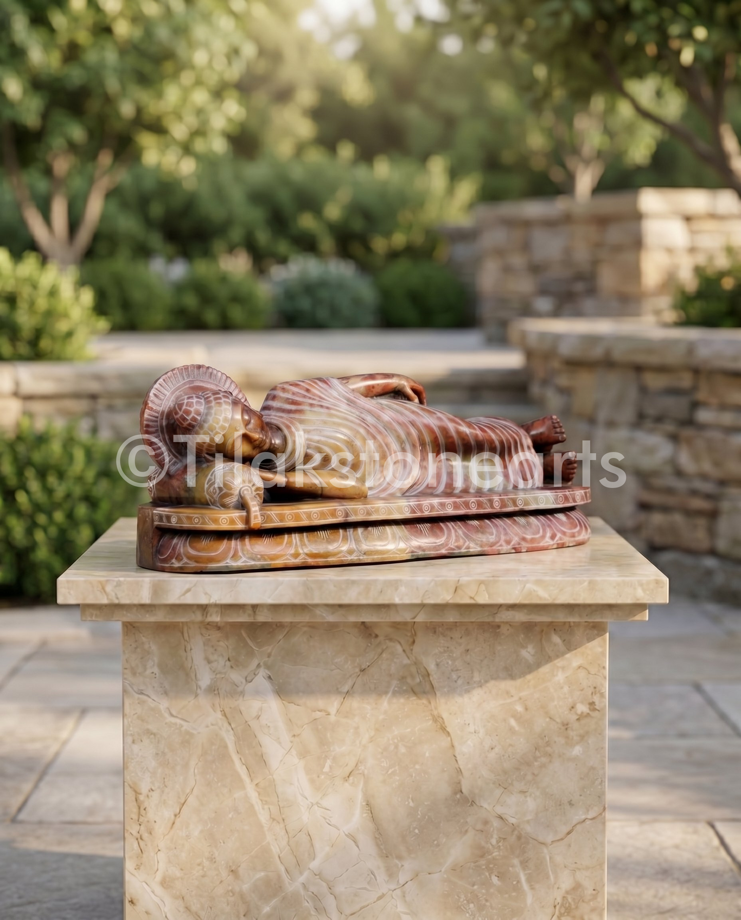 Buddha 5" Pure Natural Oakwood Stone Idol