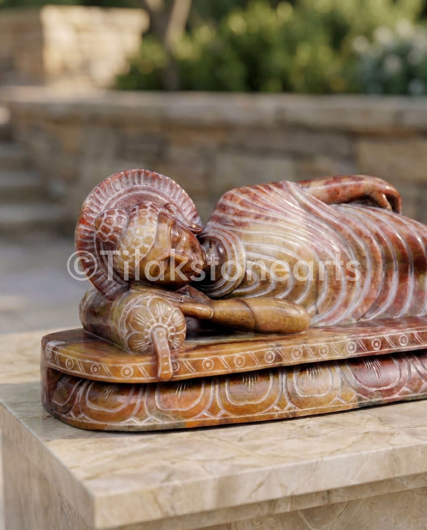 Buddha 5" Pure Natural Oakwood Stone Idol