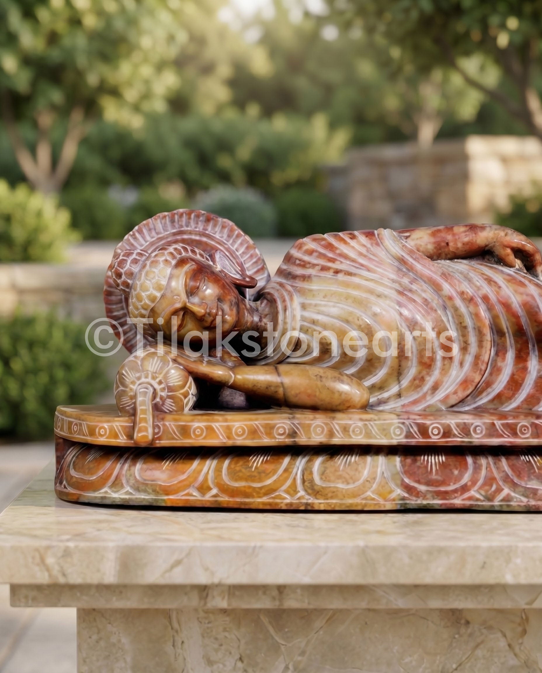 Buddha 5" Pure Natural Oakwood Stone Idol