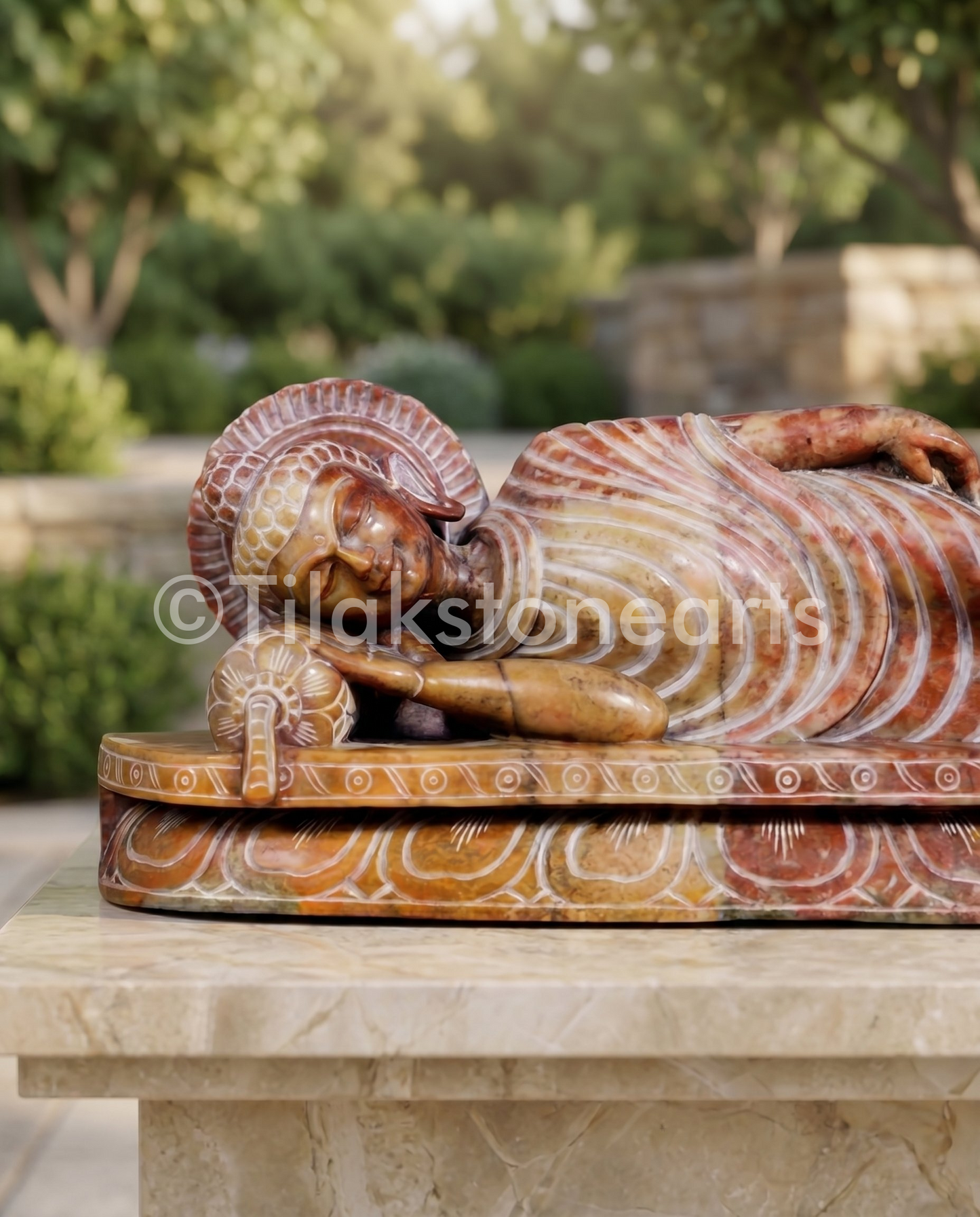 Buddha 5" Pure Natural Oakwood Stone Idol