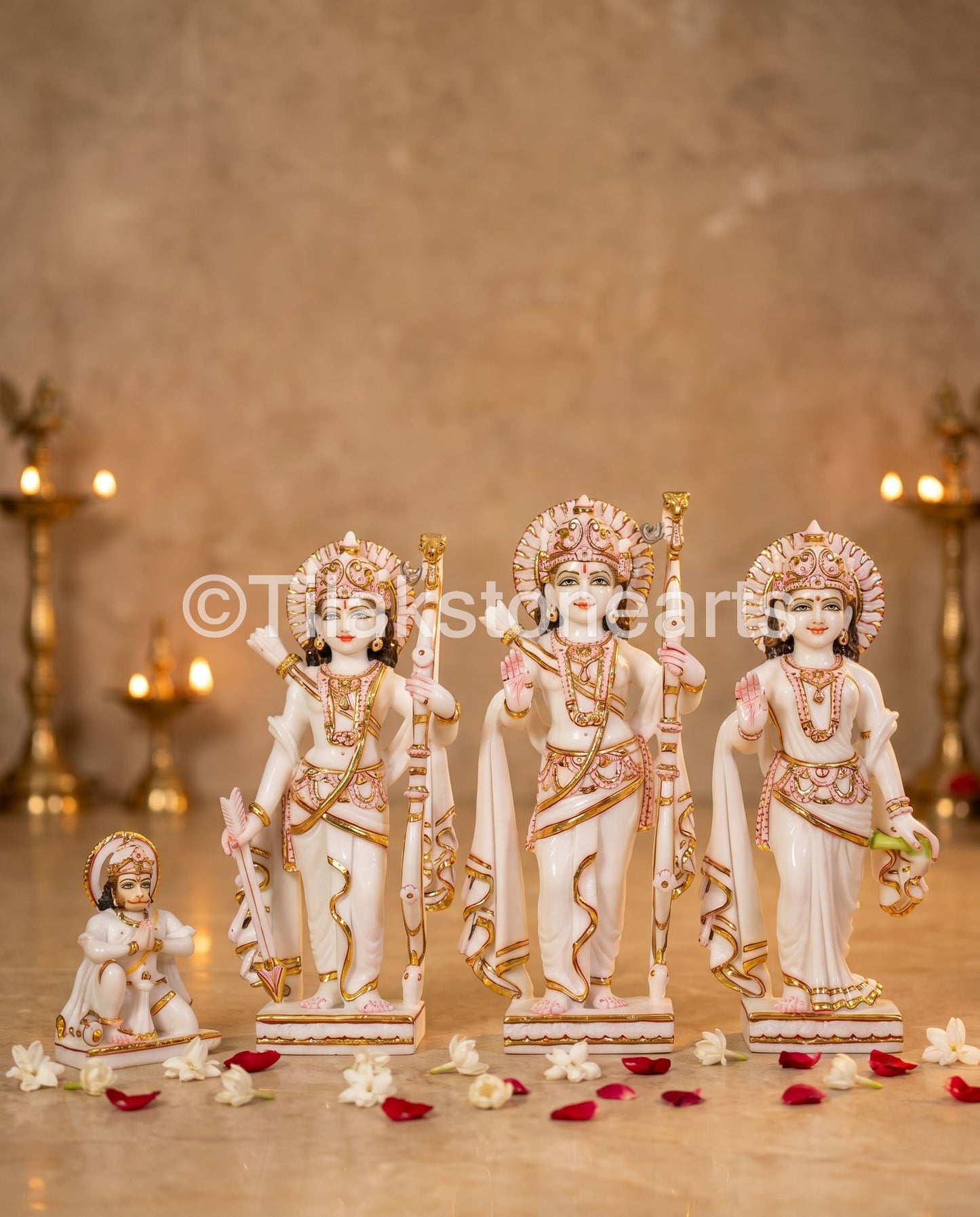 Ram Darbar 18" Vietnam Pure White Marble Idol