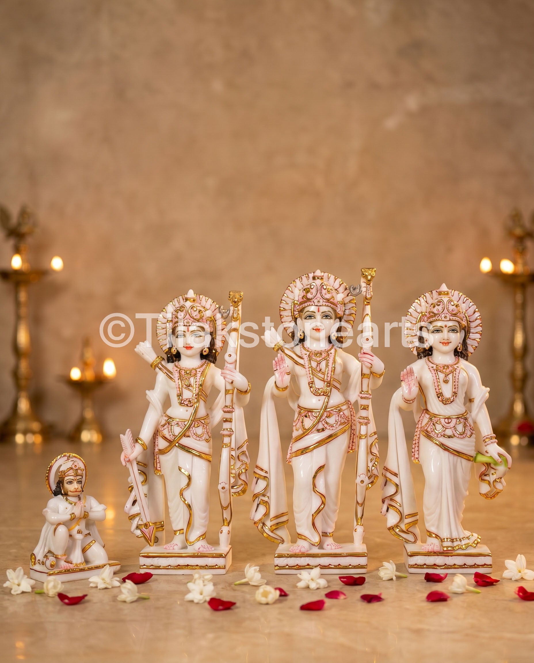 Ram Darbar 18" Vietnam Pure White Marble Idol