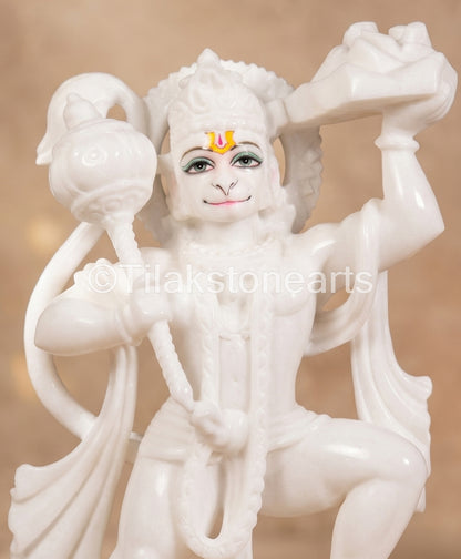 Lord Hanuman 18” Vietnam Pure White Marble Idol