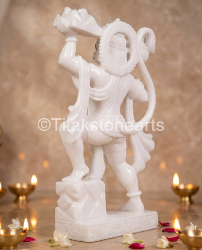Lord Hanuman 18” Vietnam Pure White Marble Idol