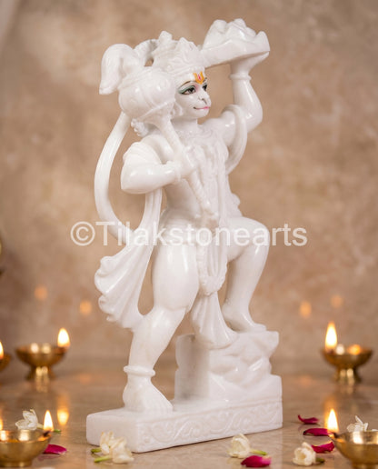 Lord Hanuman 18” Vietnam Pure White Marble Idol