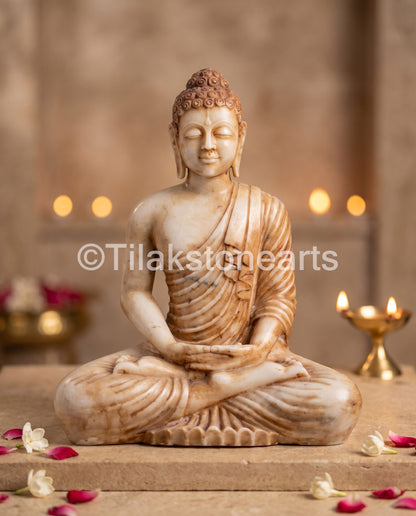 Antique Buddha Idol 20" Antique Marble Stone