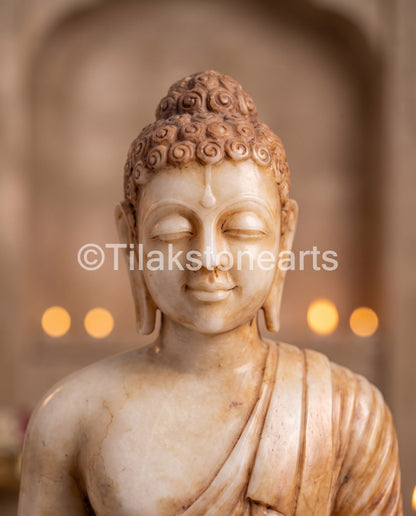 Antique Buddha Idol 20" Antique Marble Stone