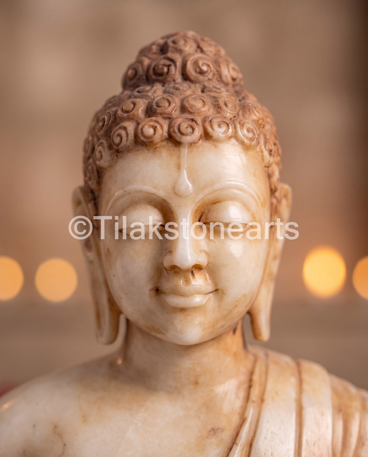 Antique Buddha Idol 20" Antique Marble Stone