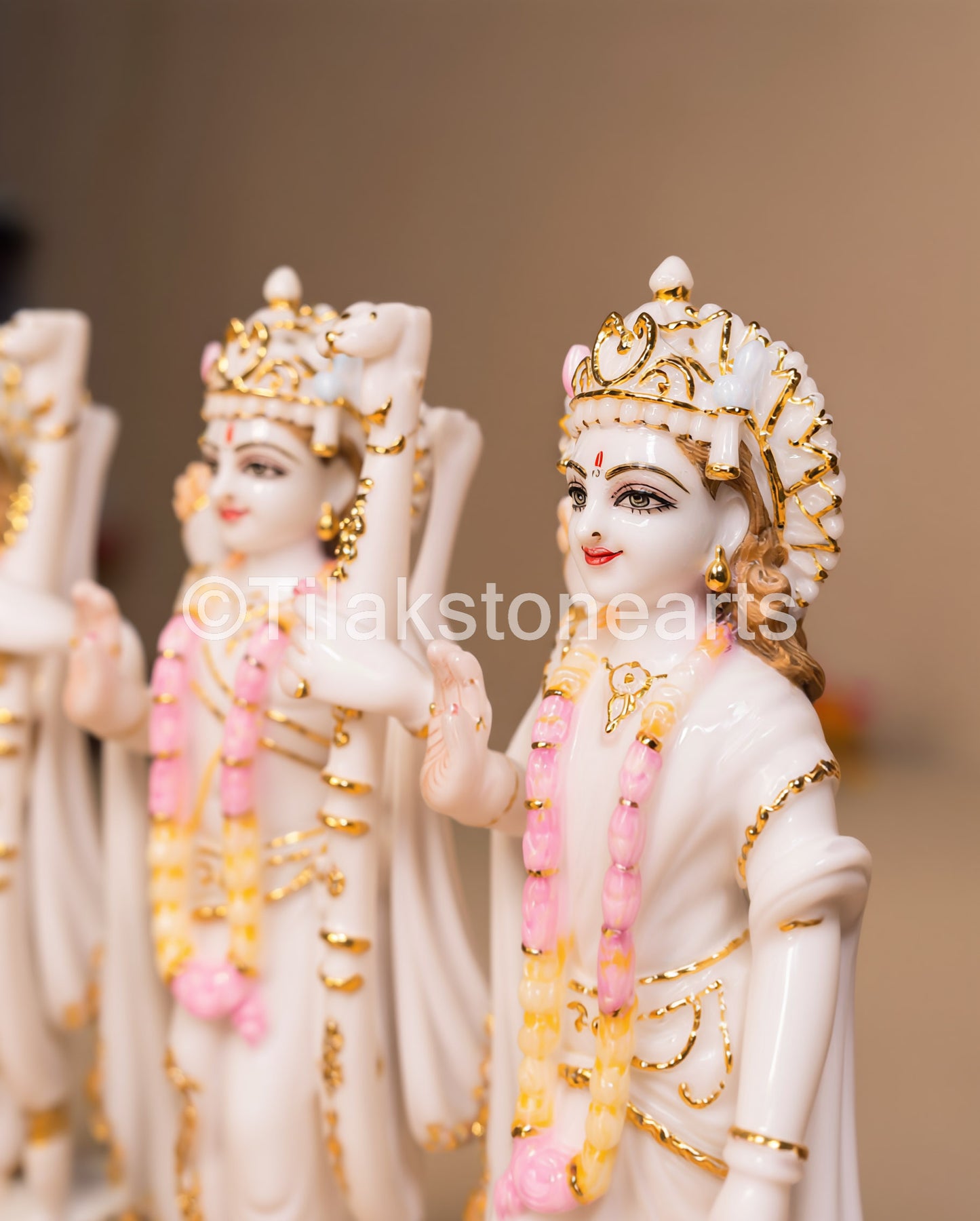 Ram Darbar 11" Vietnam Pure White Marble Idol