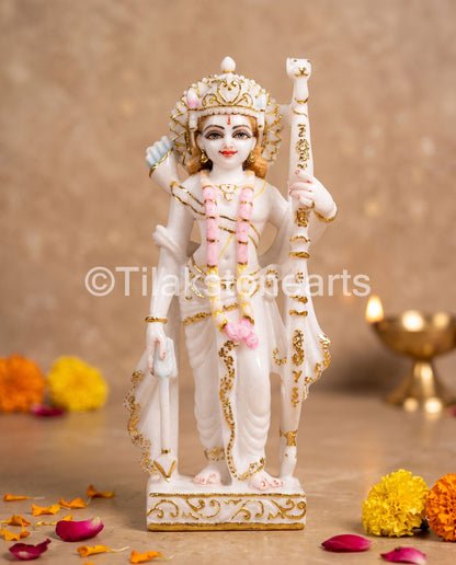 Ram Darbar 11" Vietnam Pure White Marble Idol
