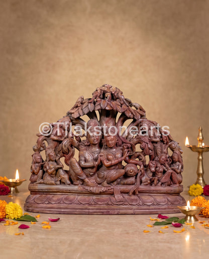 The Divine Radha Krishna Jugal Jodi 12” Natural Oakwood Stone