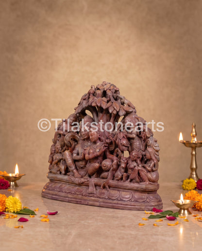 The Divine Radha Krishna Jugal Jodi 12” Natural Oakwood Stone