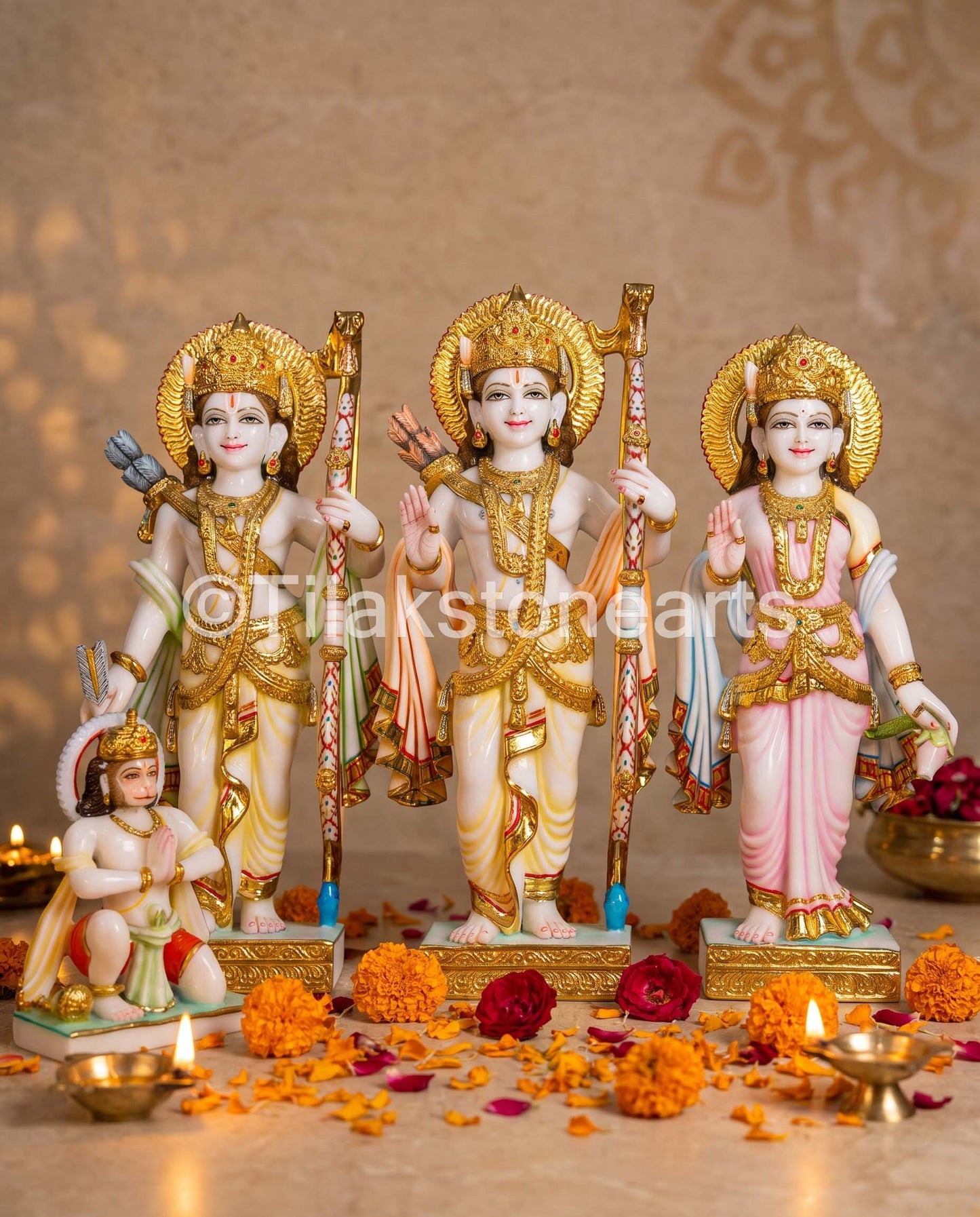 Ram Darbar 24" Vietnam Pure White Marble Idol