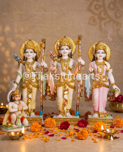 Ram Darbar 24" Vietnam Pure White Marble Idol