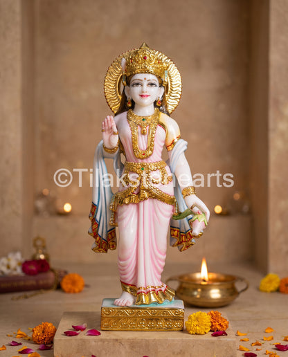 Ram Darbar 24" Vietnam Pure White Marble Idol