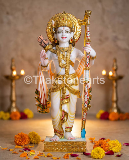 Ram Darbar 24" Vietnam Pure White Marble Idol