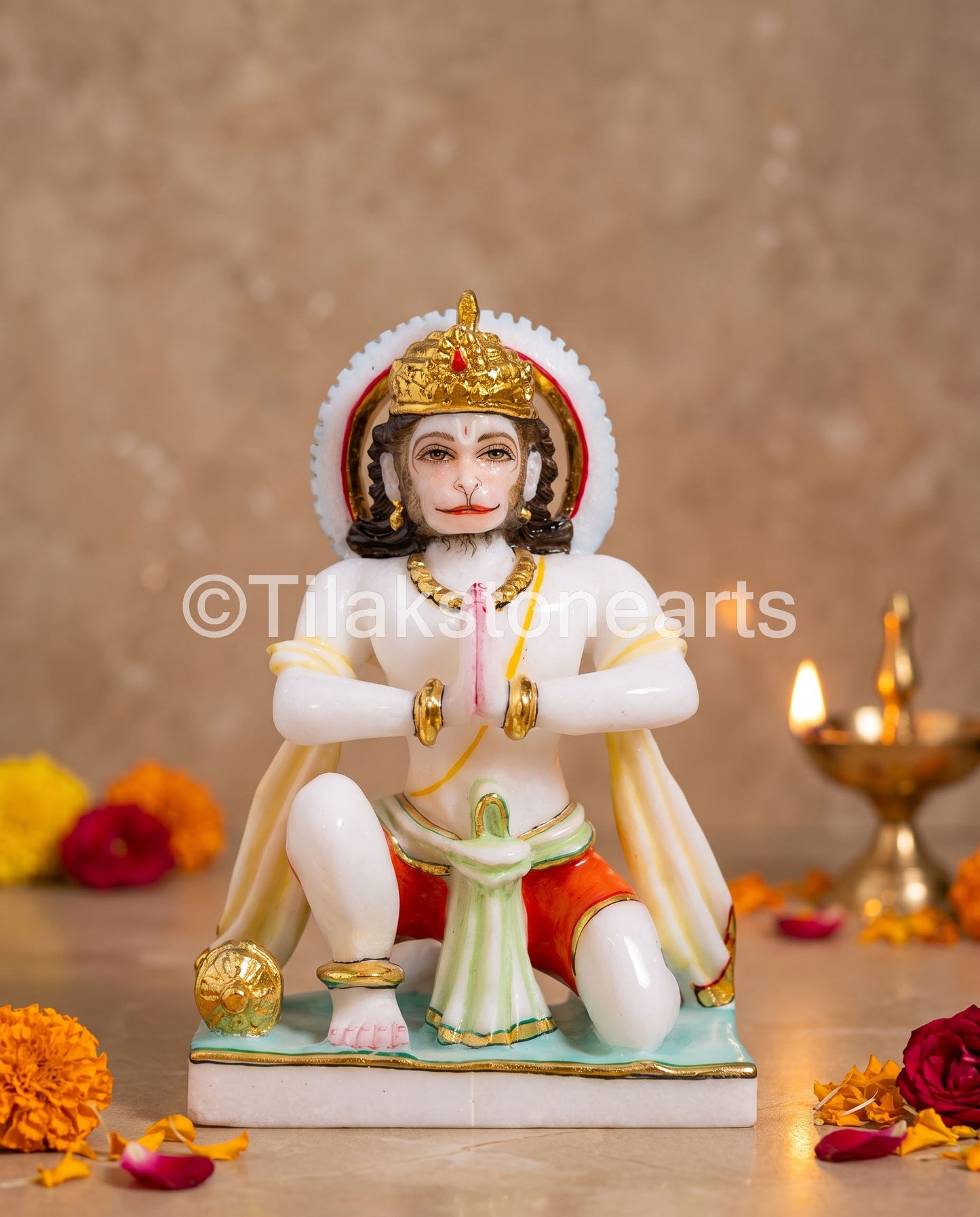 Ram Darbar 24" Vietnam Pure White Marble Idol