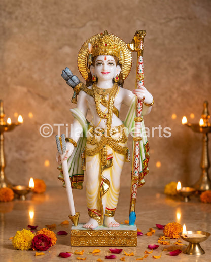 Ram Darbar 24" Vietnam Pure White Marble Idol
