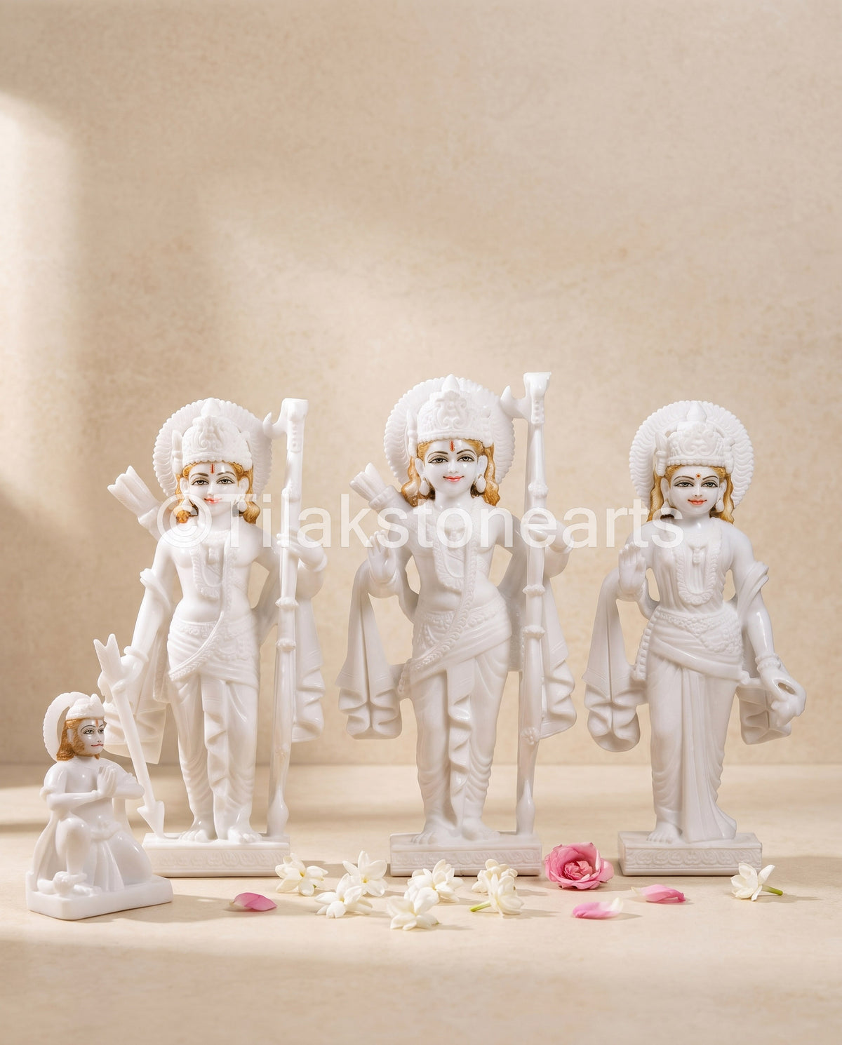 Ram Darbar 18" Vietnam Pure White Marble Idol