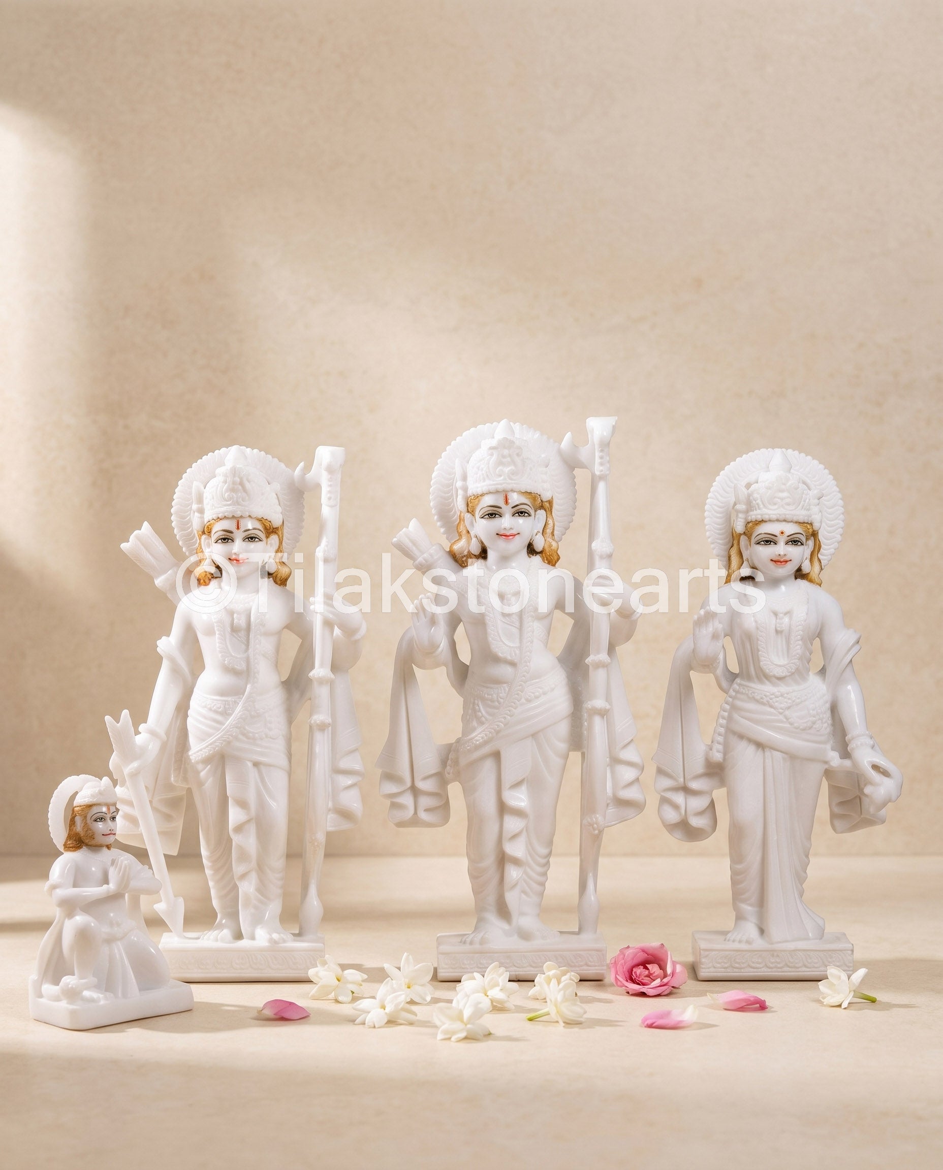 Ram Darbar 18" Vietnam Pure White Marble Idol