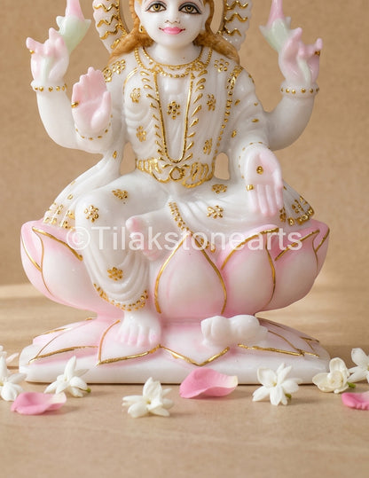 Mahalakshmi 7" Vietnam Pure White Marble Idol