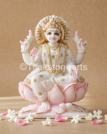 Mahalakshmi 7" Vietnam Pure White Marble Idol